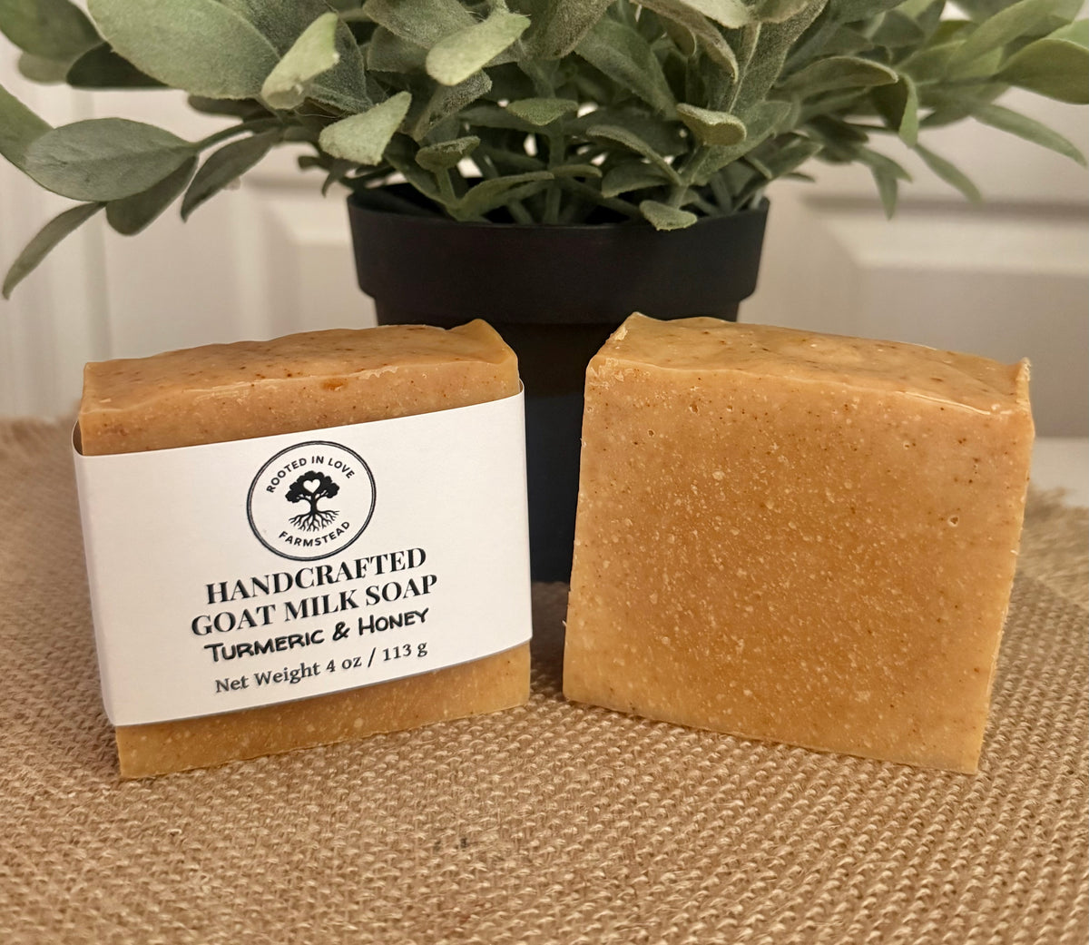 Unscented Turmeric and Honey Goat Milk Soap