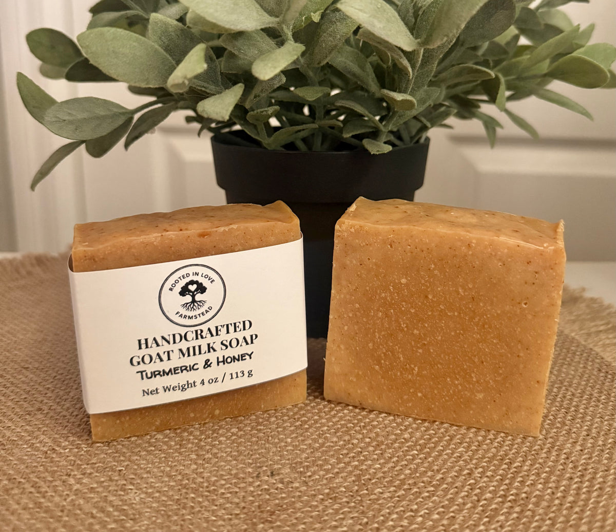 Unscented Turmeric and Honey Goat Milk Soap