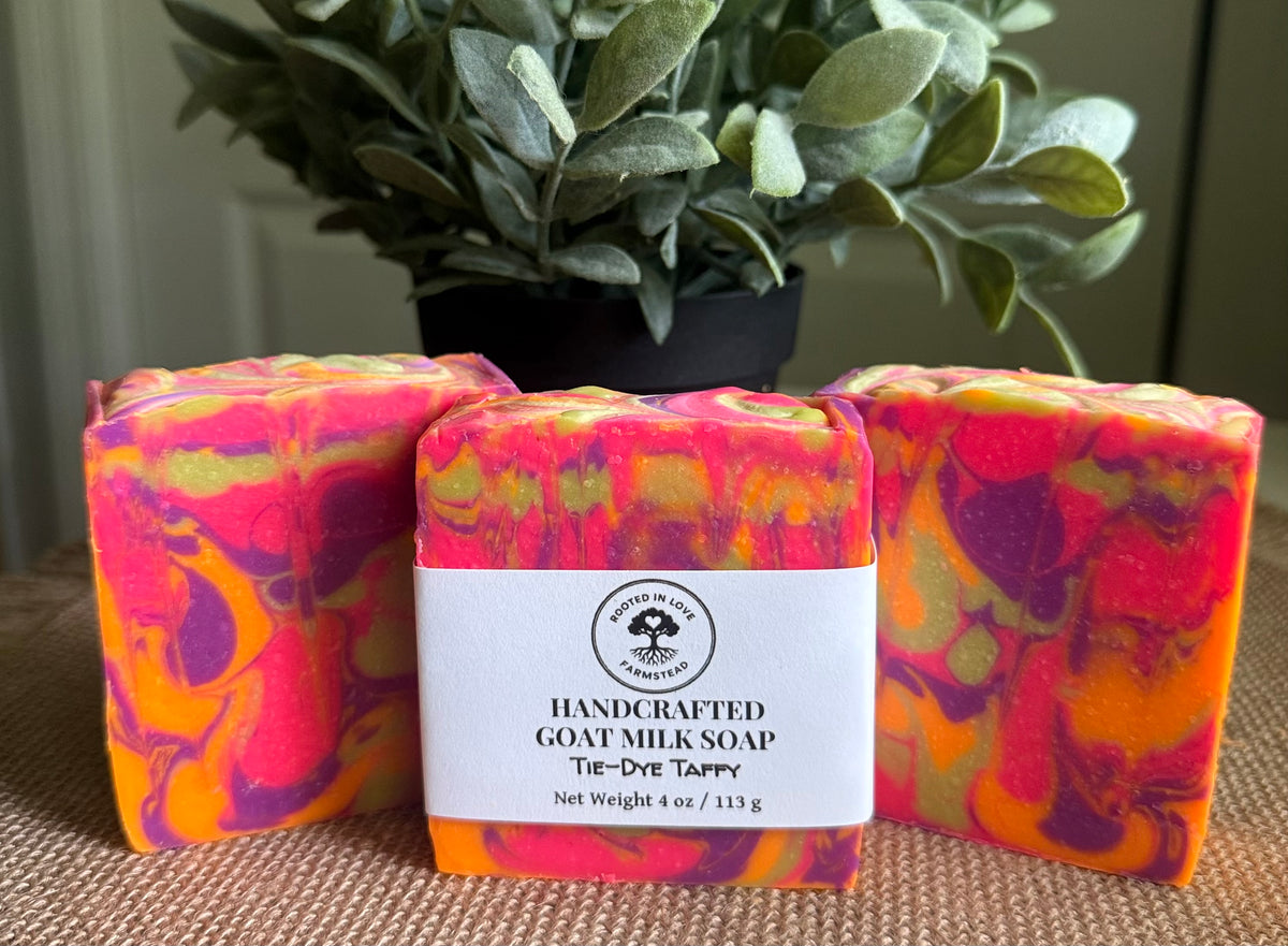 Tie-Dye Taffy Goat Milk Soap