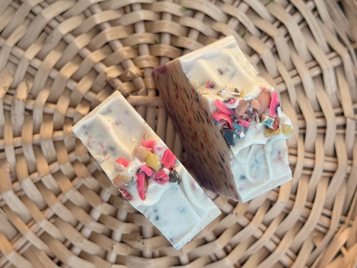 Rainforest Hibiscus & Confetti Goat Milk Soap